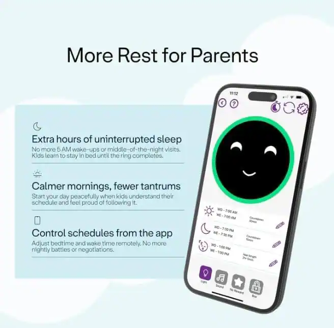 Amber Sporting Goods LIVEVIE Pali Kids Sleep Training Clock with Visual ...
