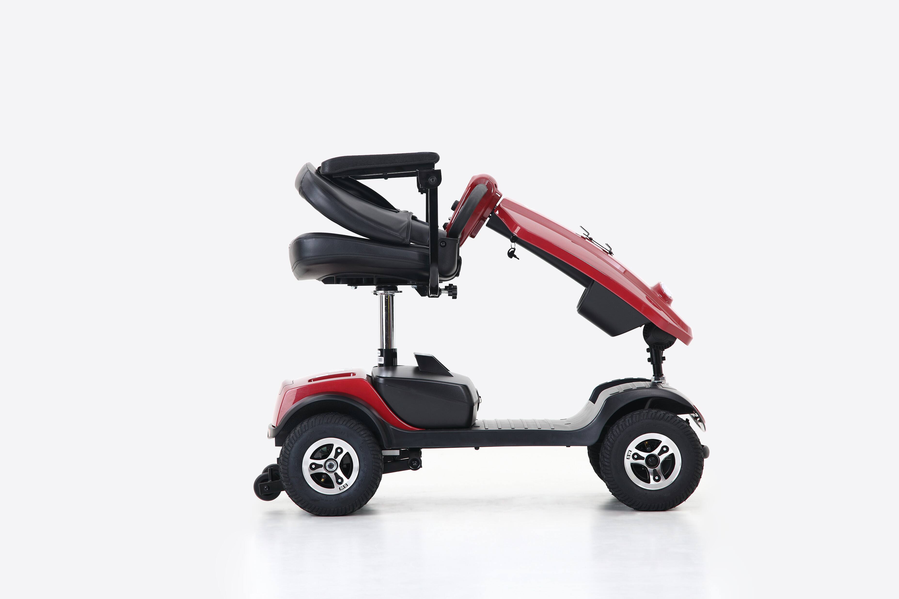 Left. Loheer - Loheer Red Mobility Scooter Heavy Duty Motorized Scooter for Seniors Four Wheel Electric Medical Aid - Red.