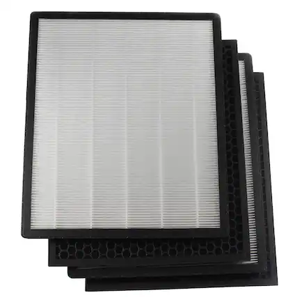 Front. HQRP - Replacement HEPA and Carbon Filter Kit for Levoit LV-PUR131 / LV-PUR131S - 2 Pack.