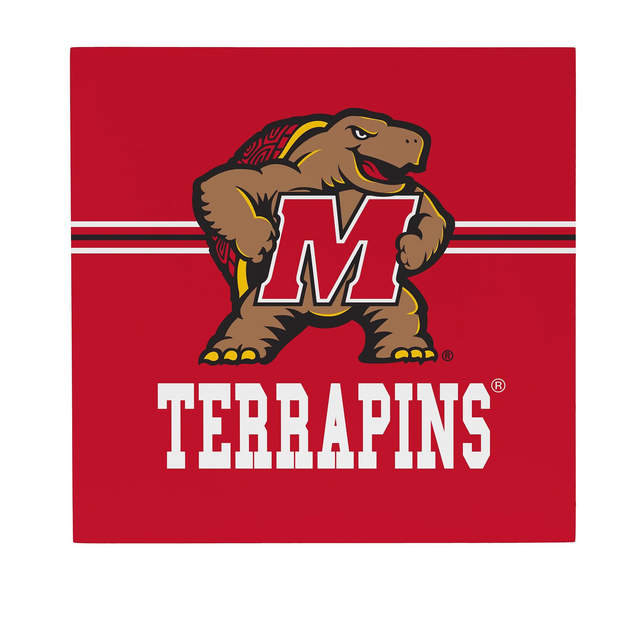 Maryland Terrapins 12" x 12" Wood Wall Sign