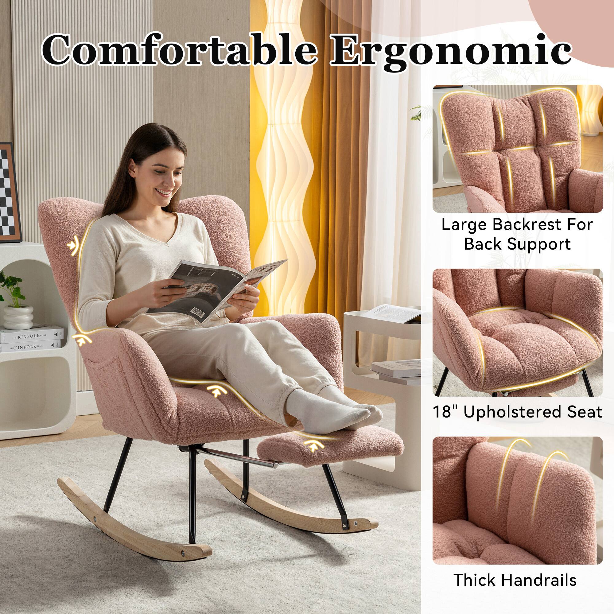 Comfortable Ergonomic Large Backrest For Back Support LISPOLL LISTULL TR 18" Upholstered Seat Thick Handrails