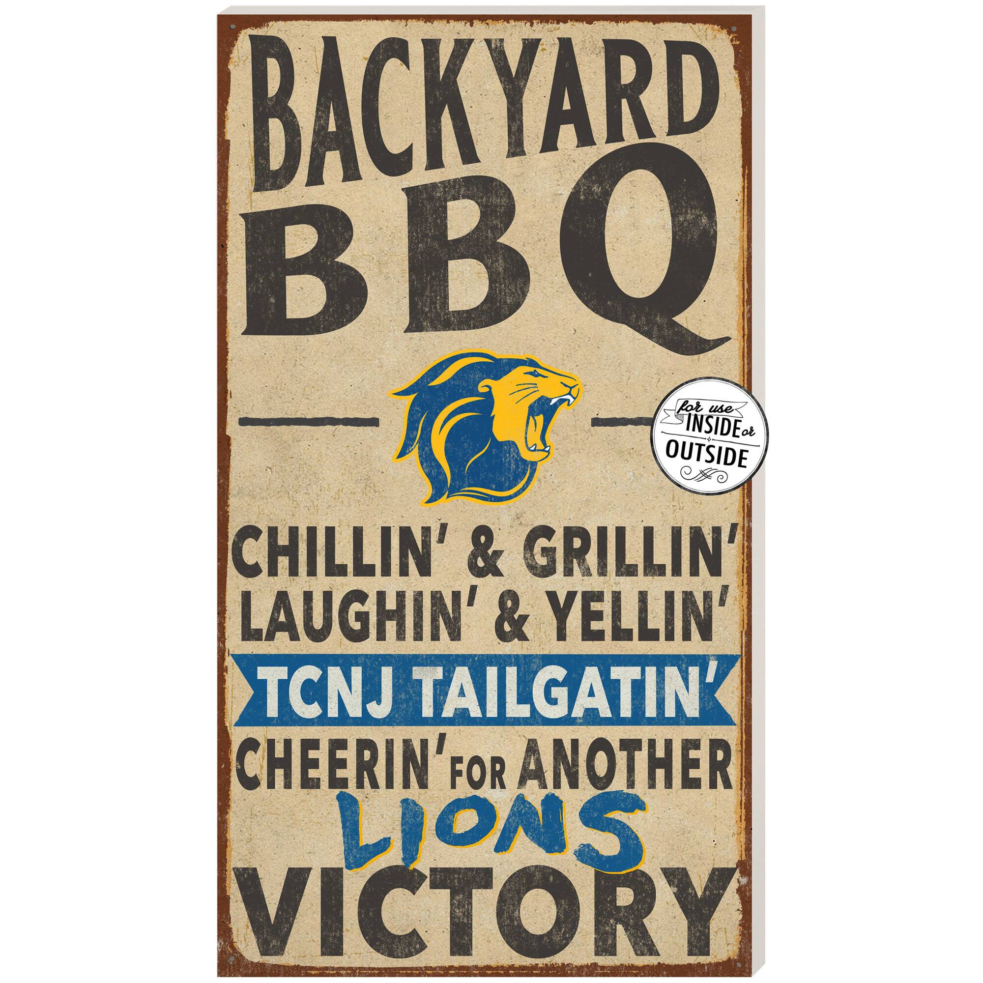 College of New Jersey Lions 11" x 20" Indoor/Outdoor BBQ Sign