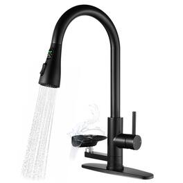 Ropilly - 3 in 1 kitchen faucet kitchen faucet with glass rinser and pull down sprayer - Matte Black