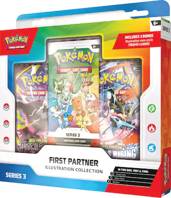 pokemon 3 additional game cards - Mega Evolution - Pitch Black Whether for play or collecting Pre-Order) Pokemon First Partner Illustration