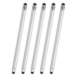 Unique Bargains - 5pcs Stylus Pens for Touch Screens, 2 in 1 High Sensitivity Universal Pen Capacitive Stylus for Touch Screen Device - Silver