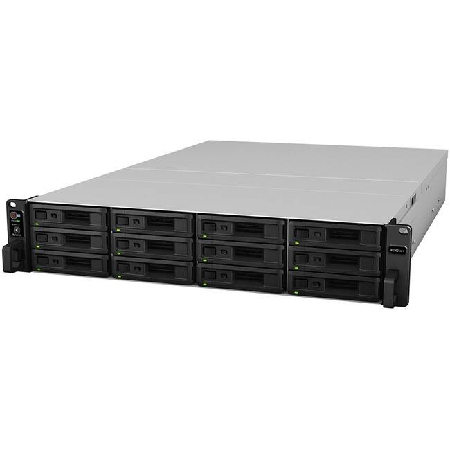 Front. Synology - Synology RackStation RS3621XS+ SAN/NAS Storage System - Intel Xeon D-1541 Octa-core (8 Core) 2.10 GHz - 12 x HDD - Unknown.