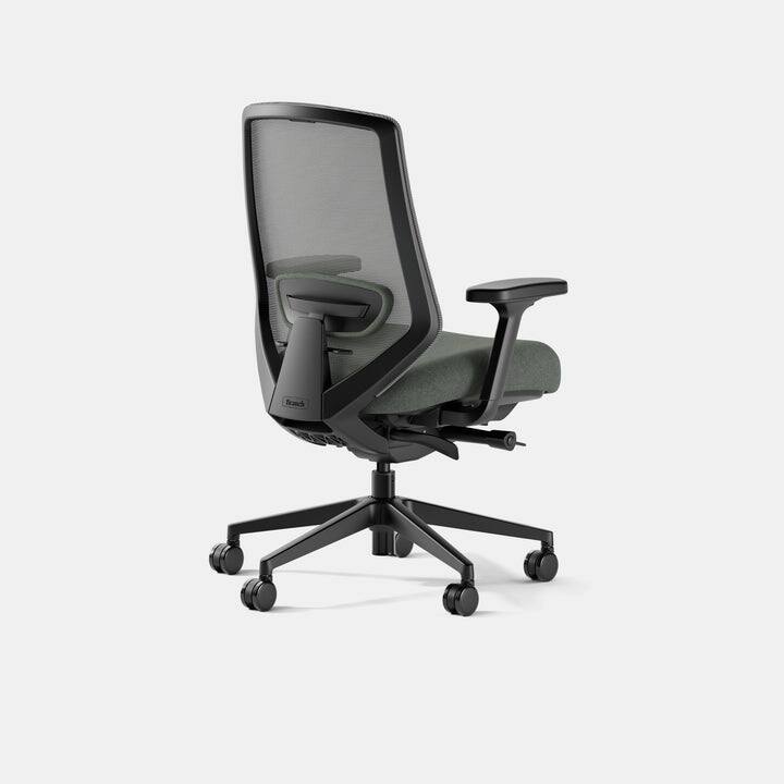 Left. Branch Furniture - Ergonomic Chair Pro – Premium Office Seating with 14 Points of Adjustment & Dynamic Lumbar Support - White / Shore.