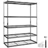 VEVOR - Storage Shelving Unit, 5-Tier Adjustable, 2000 lbs Capacity, Heavy Duty Garage Shelves Metal Organizer Wire Rack, Black - Black