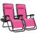 Front. Best Choice Products - Best Choice Products Set of 2 Zero Gravity Lounge Chair Recliners for Patio, Pool w/ Cup Holder Tray - Hot Pink/Black - Hot Pink.