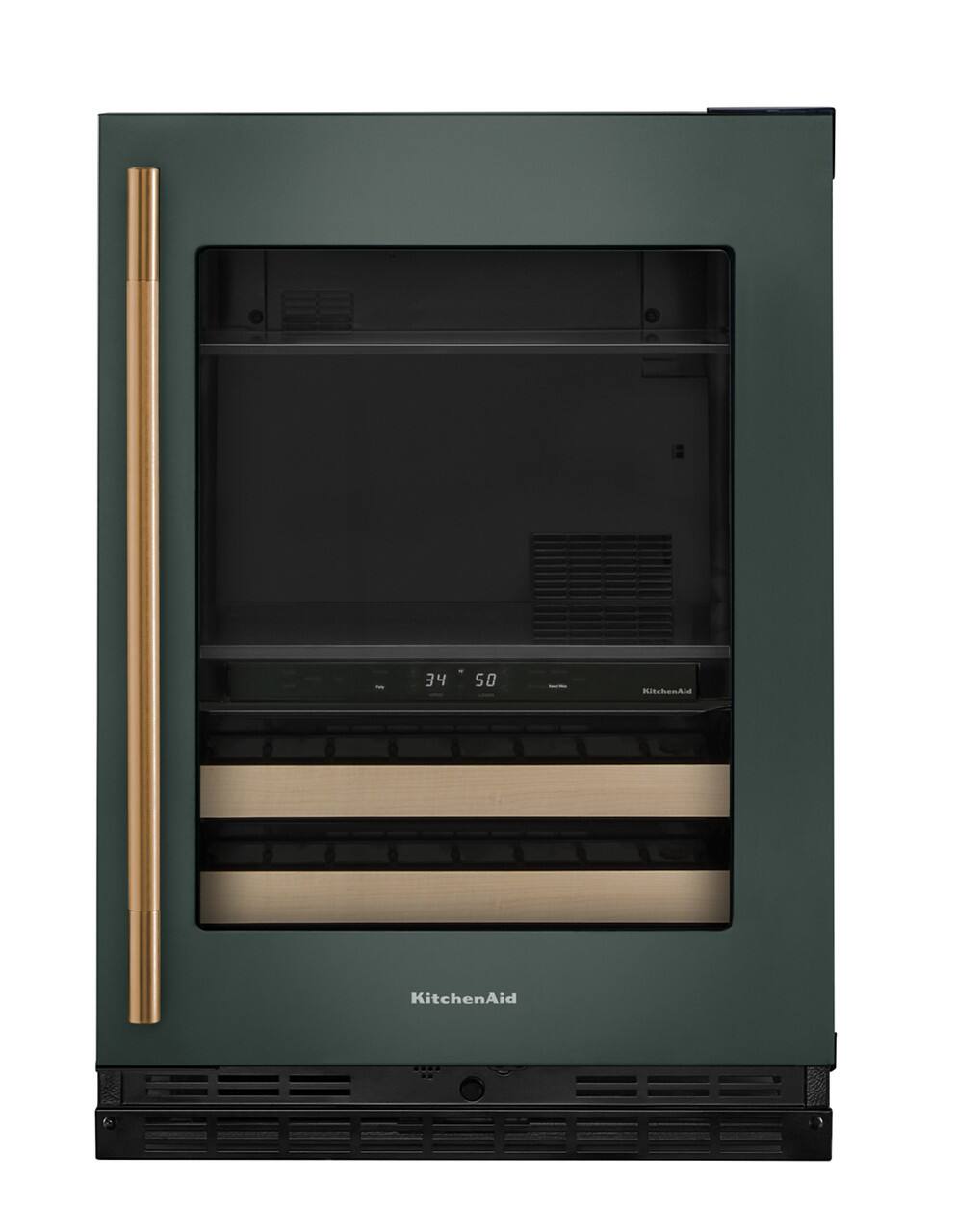 Alt View 6. KitchenAid - 24" Beverage Center with Glass Door and Wood-Front Racks - Juniper.