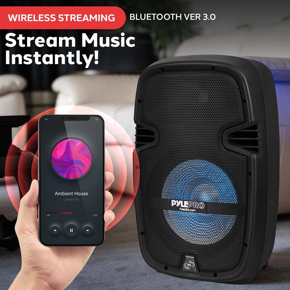 WIRELESS STREAMING  
BLUETOOTH VER 3.0  
Stream Music Instantly!  

Ambient House  
Lounge hits  
1:47 / 3:25  

PYLEPRO  
PyleUSA.com