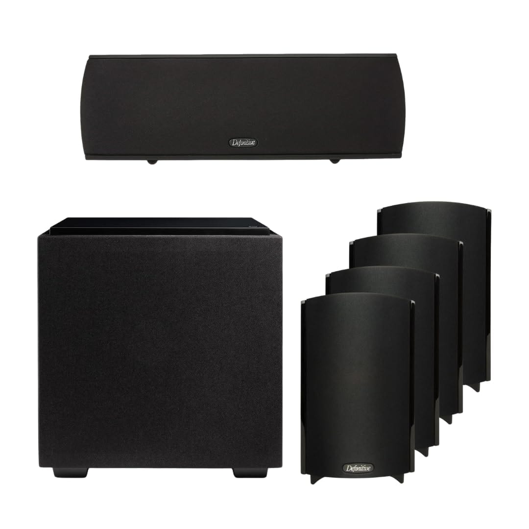 Definitive Technology - (2 Pairs) ProMonitor 800-2-Way | Easy-Mounting (Single, Descend DN8 500 Watts Peak 8 - Black