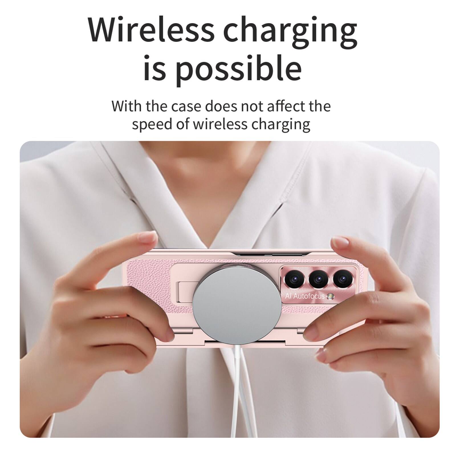 Wireless charging is possible. With the case, it does not affect the speed of wireless charging. AI Autofocus