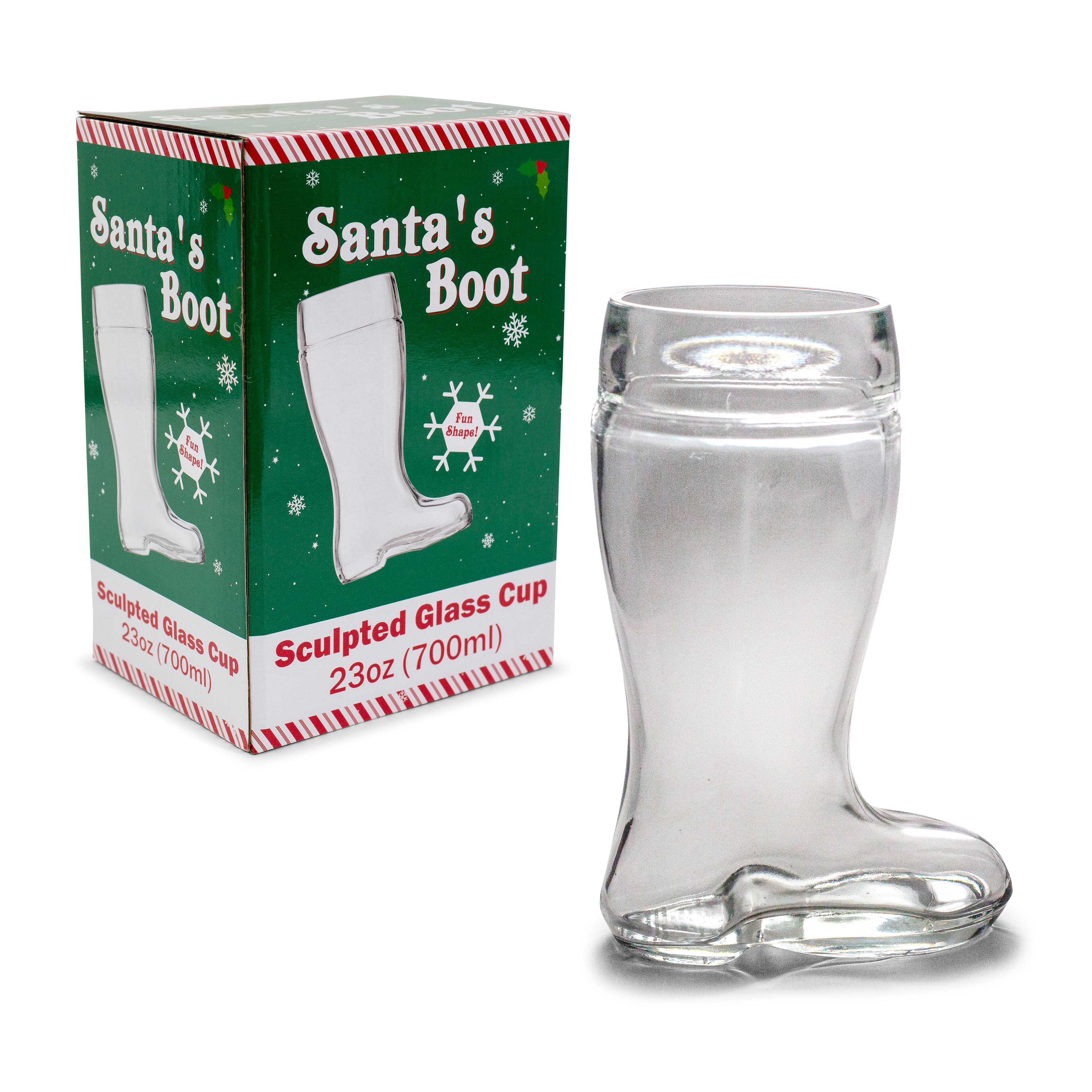 Santa's Boot  
Sculpted Glass Cup  
23oz (700ml)  

Fun shape!  
Fun shape!