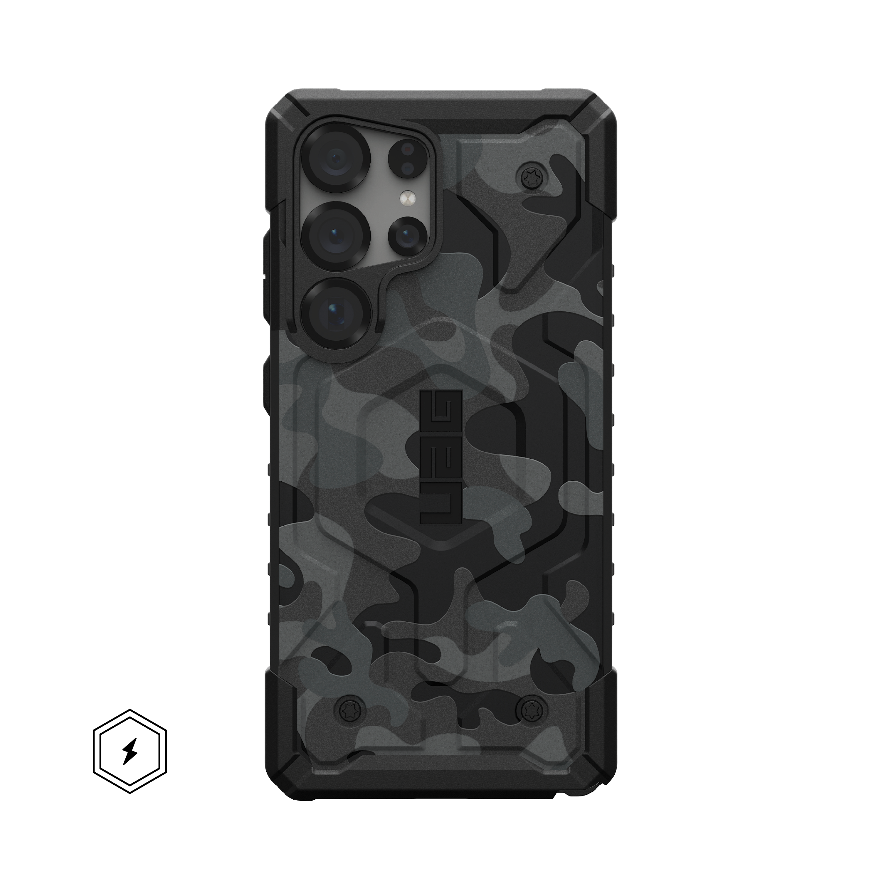 Front. UAG - Pathfinder SE Series Case with Magnet for Galaxy S25 Ultra - Midnight Camo.