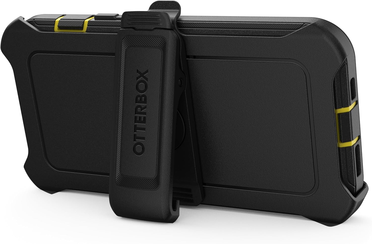 Alt View 1. OtterBox - OtterBox - Defender Series Hard Shell For Apple iPhone 15, Apple iPhone 14, iPhone 13 - Night (Black & Yellow).