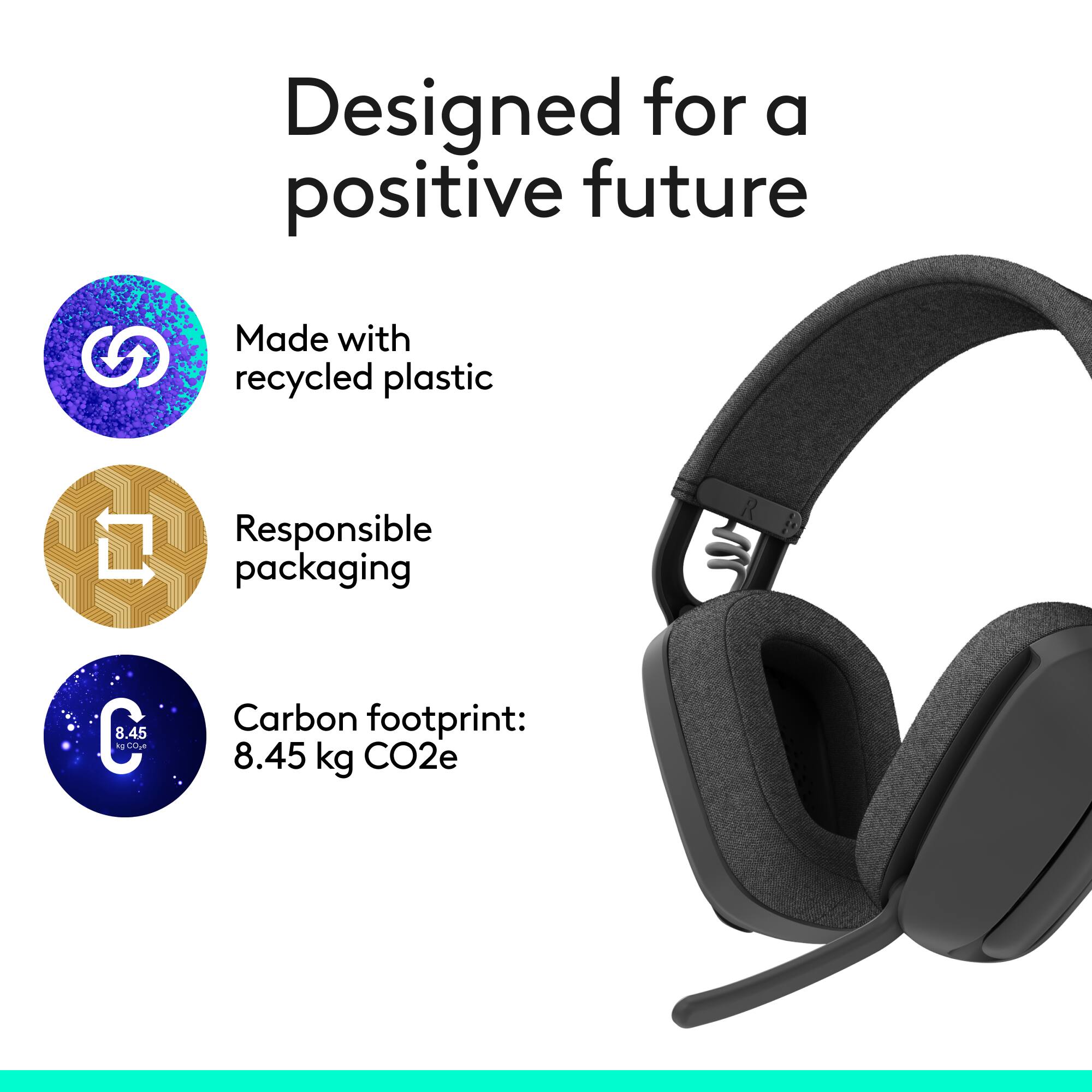 Designed for a positive future

- Made with recycled plastic
- Responsible packaging
- Carbon footprint: 8.45 kg CO2e