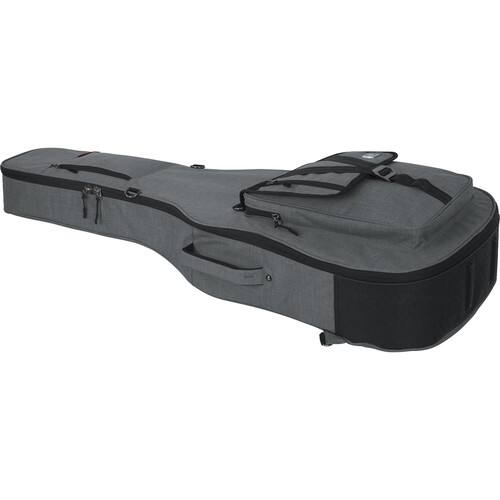 Angle. Gator Frameworks - Transit Series Acoustic Guitar Gig Bag with Rigid Interior Frame and Weather-Resistant Exterior - Light Grey.