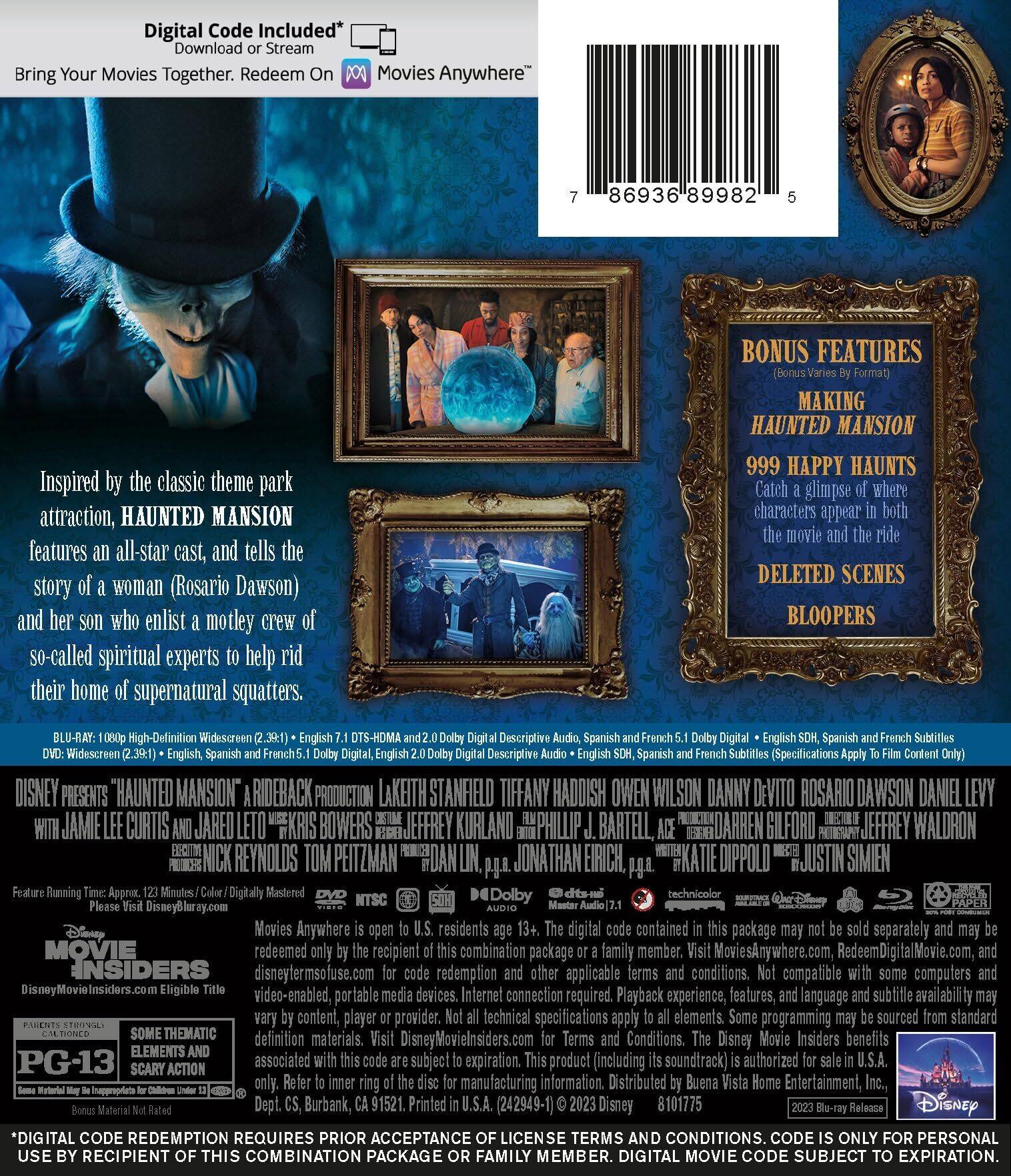 Alt View 1. Disney Haunted Mansion   - BLU-RAY.