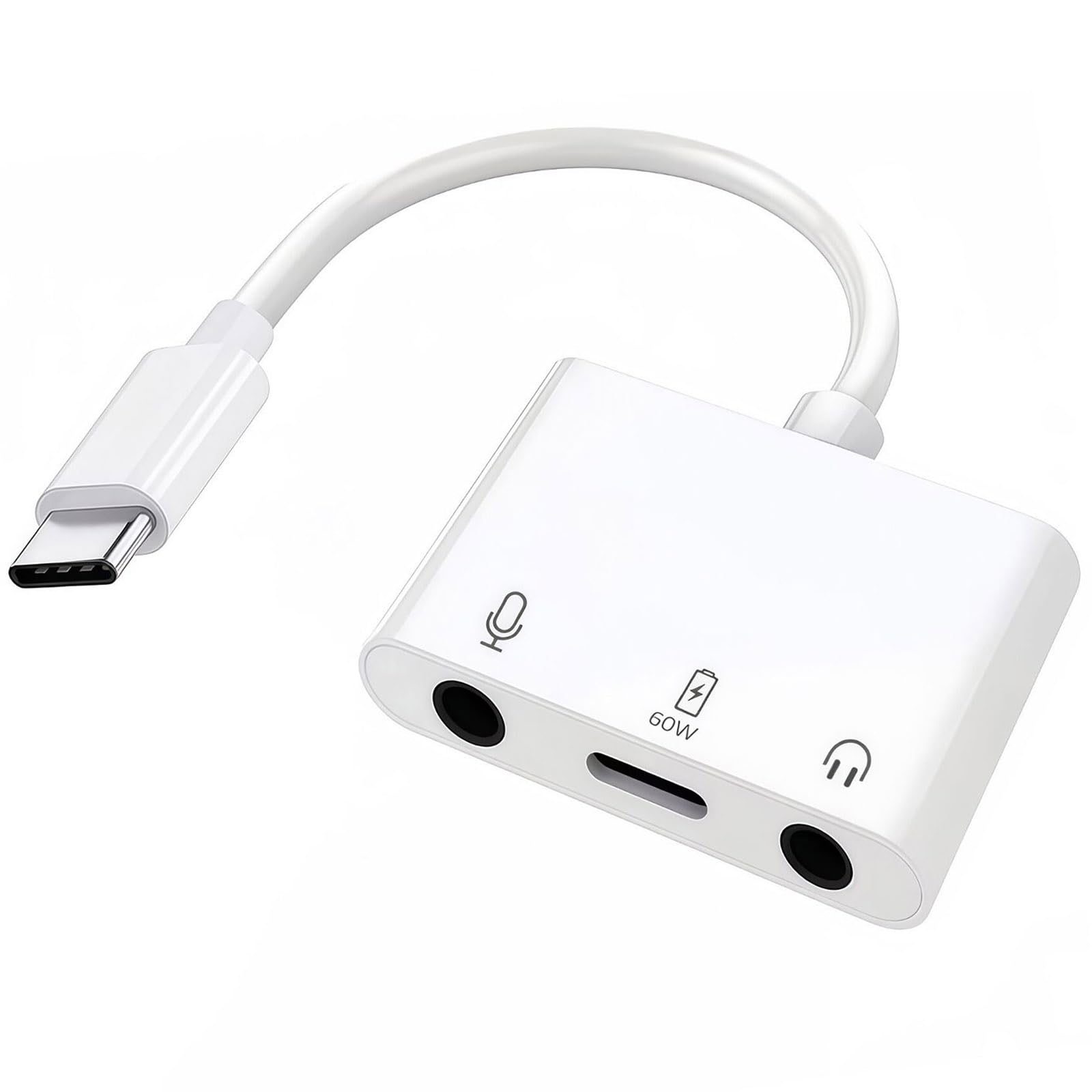 Front. Reds Spade - C to microphone audio adapter with pd fast charging for live streaming in aux mic splitter compatible ipad - Default.