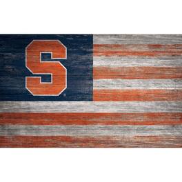 Fan Creations - Syracuse Orange 11'' x 19'' Distressed Flag Sign - Multicolor