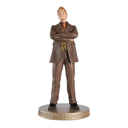 Front. Harry Potter - Eaglemoss Harry Potter Wizarding World 1:16 Figure | 044 George Weasley - Brown.