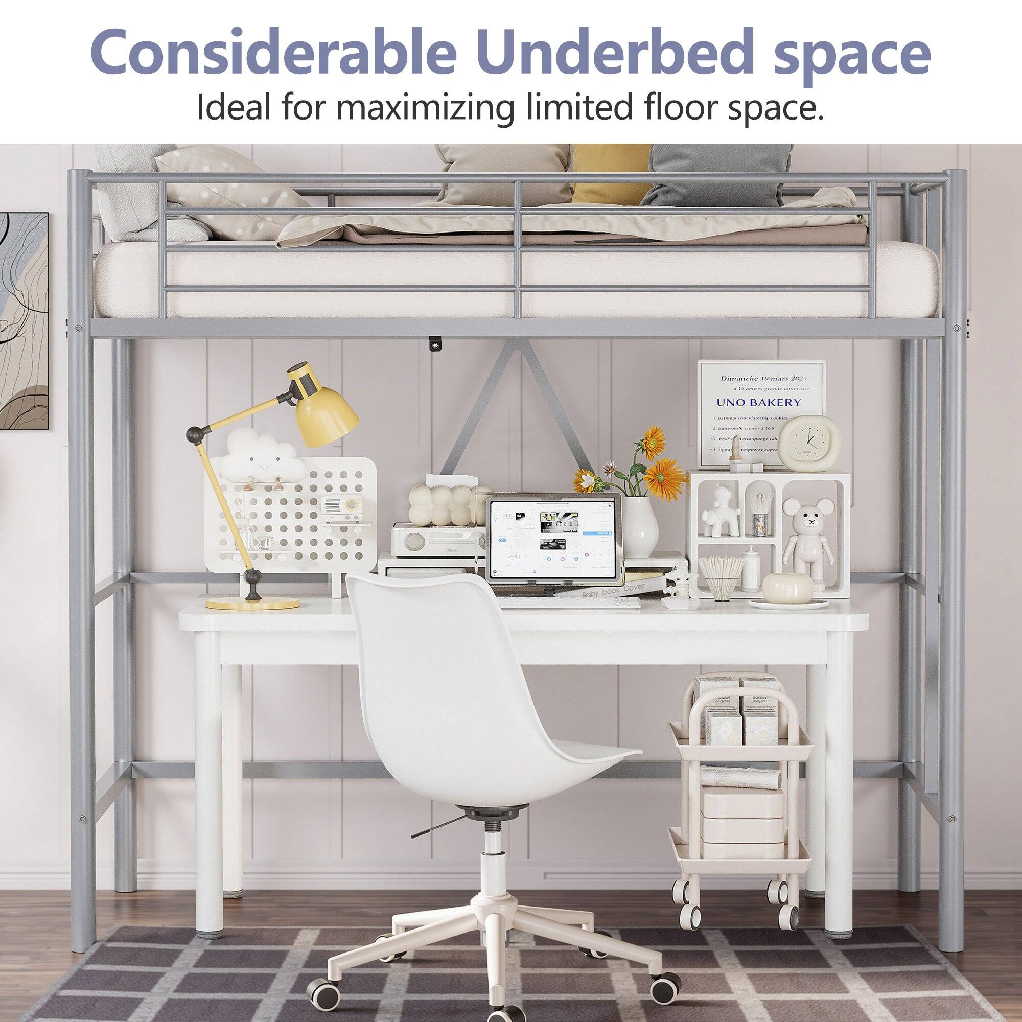 Considerable Underbed space  
Ideal for maximizing limited floor space.