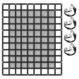 VEVOR - Cargo Net with Mesh, 8\' x 6.7\' Cargo Net for Pickup Truck Bed, Heavy Duty Cargo Nets with Cam Buckles & S-Hooks - Black
