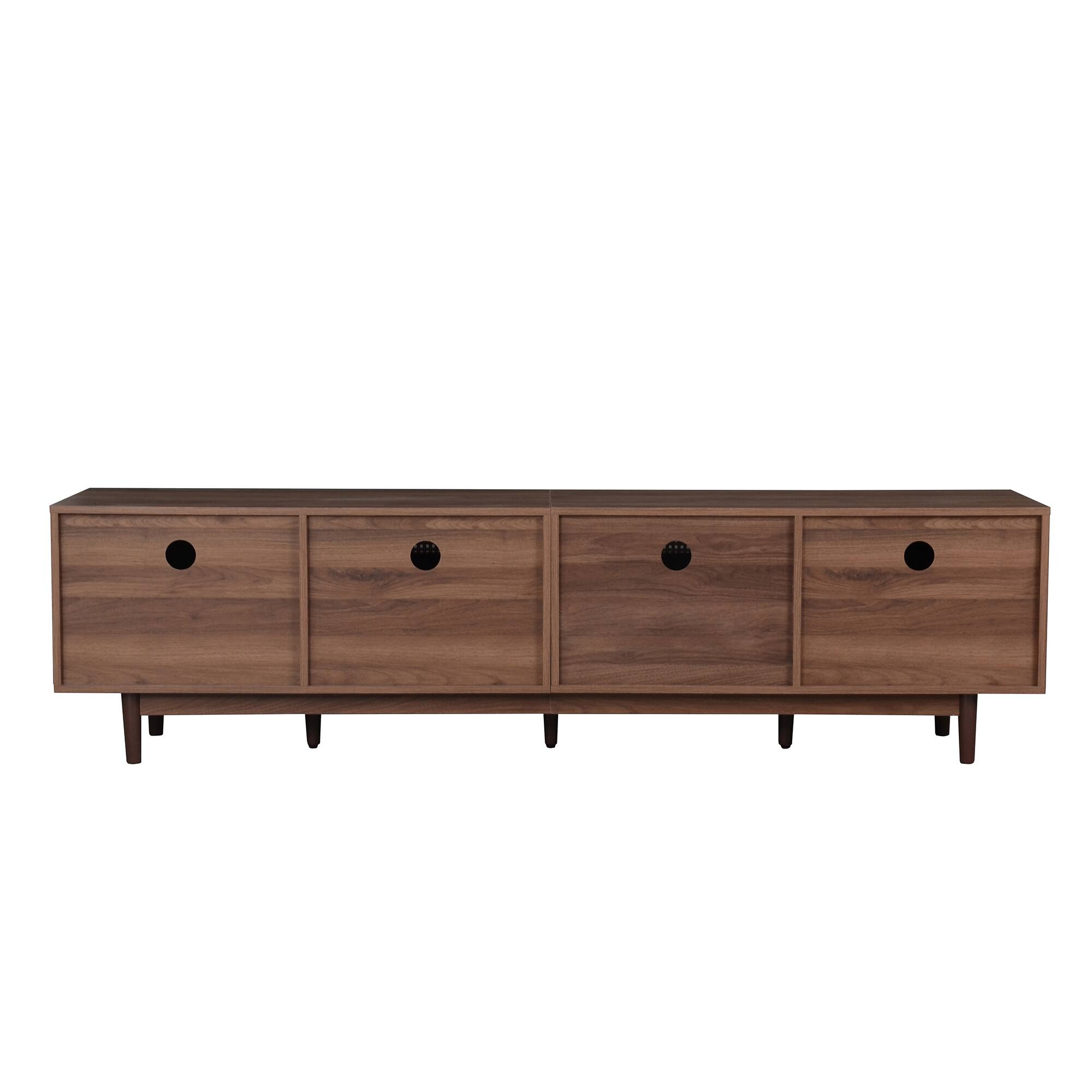Alt View 6. Spaco - Spaco Modern Chic 76" TV Stand for 85" TVs with Drawers and Storage, for Living Room, Bedroom Entertainment Center - Dark Brown.