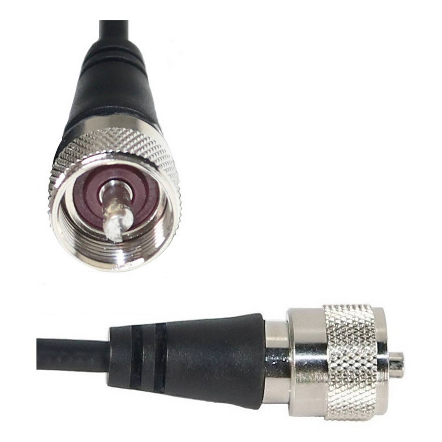 Back. Tram - Tram 269 5-inch Tri-magnet Cb Antenna Mount With Rubber Boots And 18-foot Rg58a/u Coaxial Cable - Black.