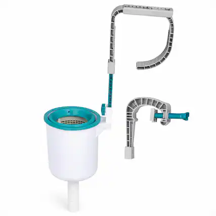 Front. Bestway - Bestway Flowclear Wall Mounted Automatic Swimming Pool Surface Skimmer, White - White, Blue.