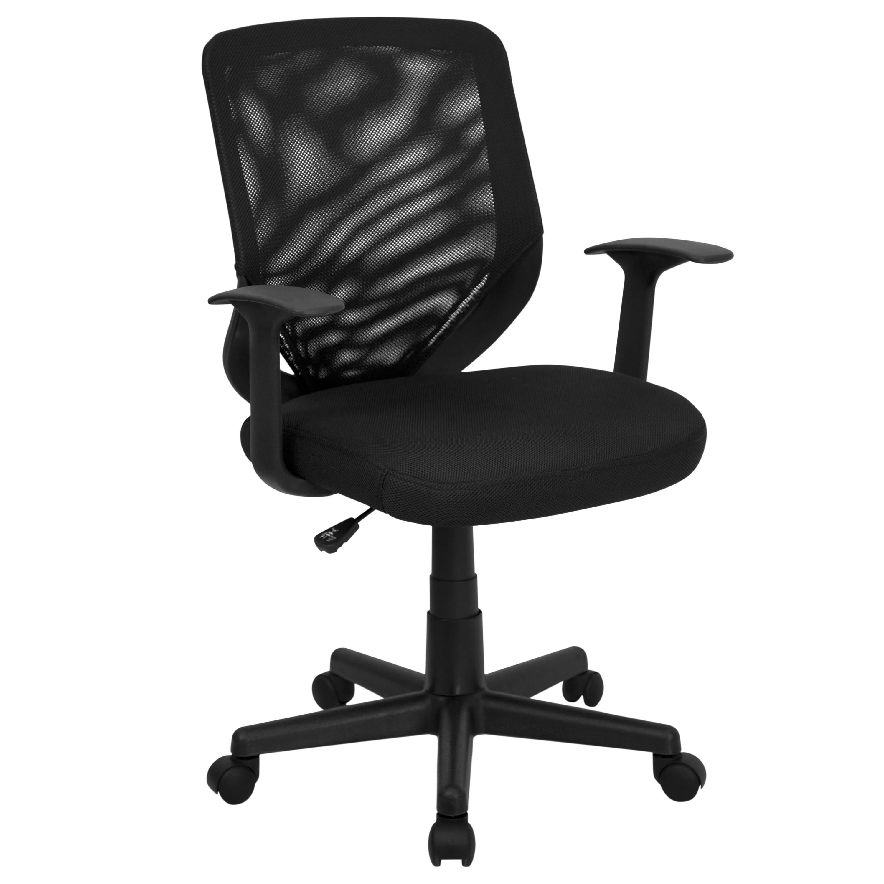 Alamont Home - Norris Contemporary Mesh Swivel Office Chair - Black - Front_Zoom
