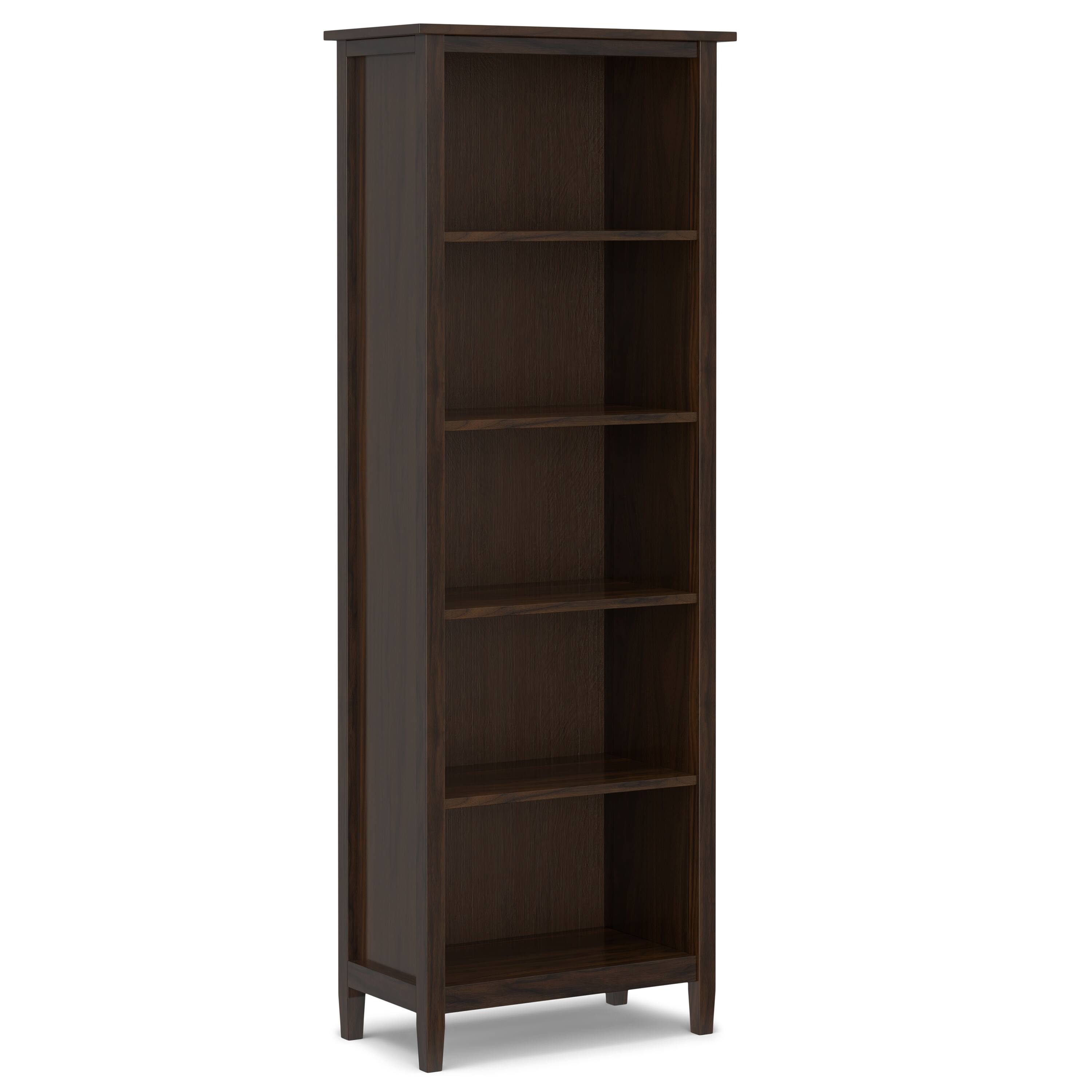 Alt View 3. Simpli Home - Warm Shaker 72 inch TV Stand with 26 inch Bookcases (Set of 3) - Tobacco Brown.
