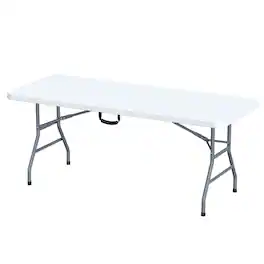 Peakform - Compact Folding Banquet Table for Indoor or Outdoor Use, 6 Foot - White