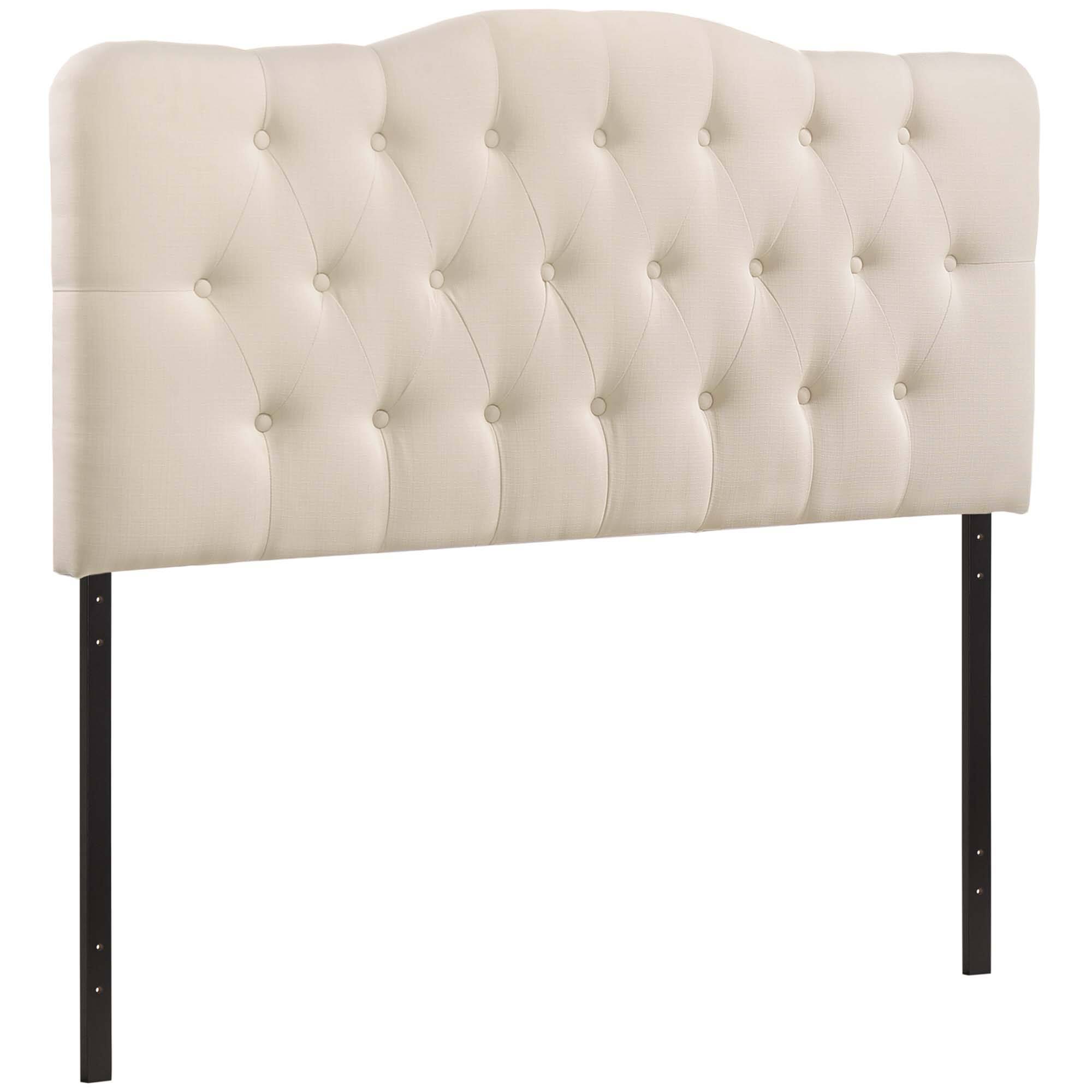 Alt View 2. Modway - Annabel Upholstered Fabric King Headboard by Modway - White.