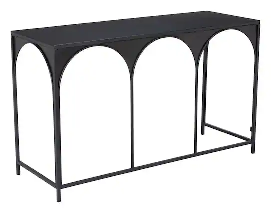 Front. Hivvago - Loriet Console Table Black - Black.