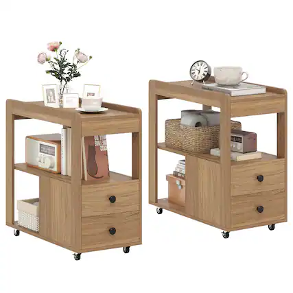 Sure, here is the corrected and grouped text from the image:
**Left Cart:**
- Deeian Wode
- JHEFT
- UU THW EVOJ ME 2 SP
- Adt
**Right Cart:**
- Belgian Modern
- ART OF
- ART OF
- ART OF