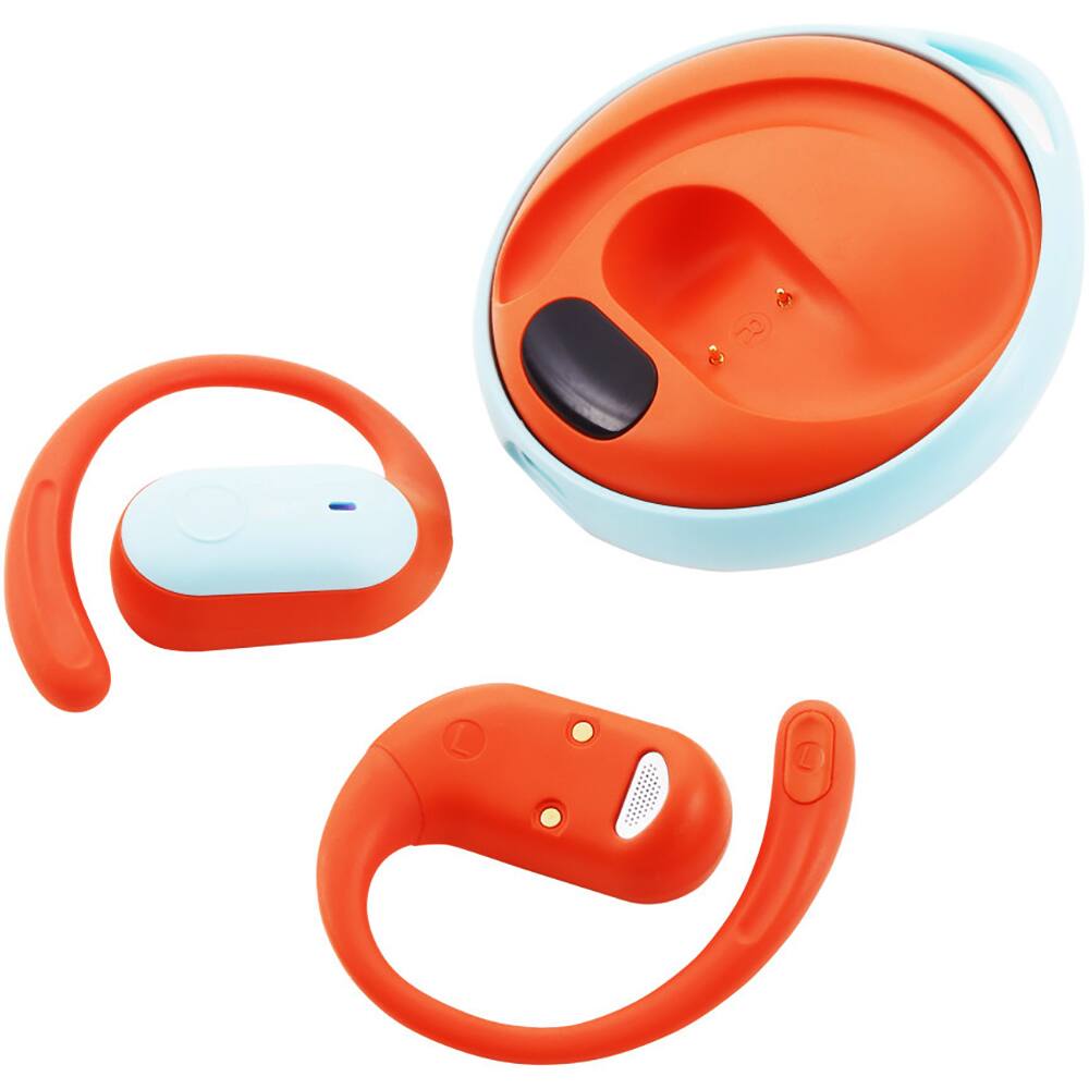Left. Reebok - Open Wearable Orange Earphones - Orange.