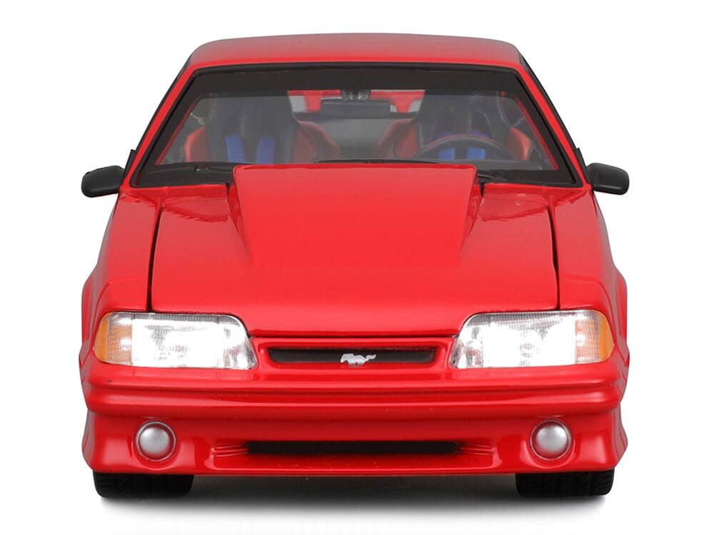 Alt View 3. Maisto - 1993 Ford Mustang SVT Cobra Red "Classic Muscle" "Maisto Design" Series 1/24 Diecast Model Car by Maisto.