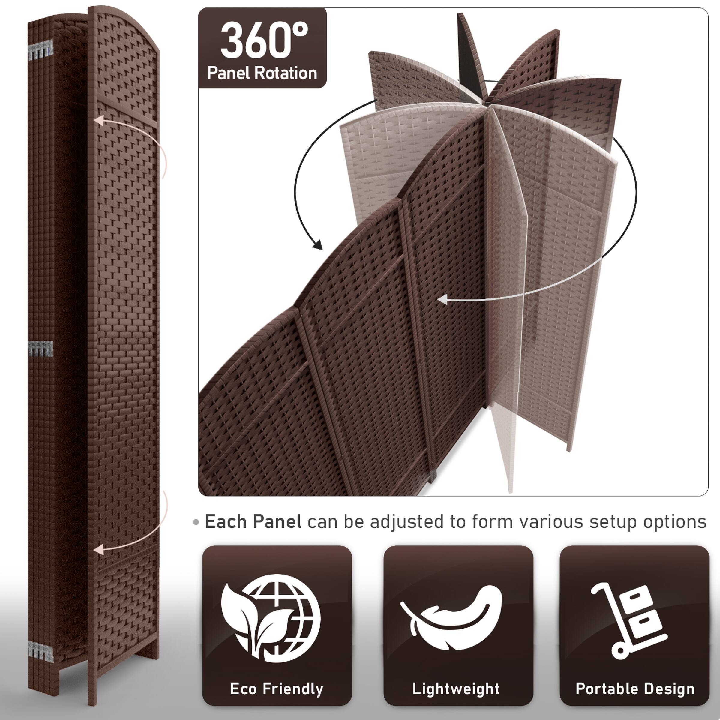 360° Panel Rotation

Each Panel can be adjusted to form various setup options

Eco Friendly

Lightweight

Portable Design