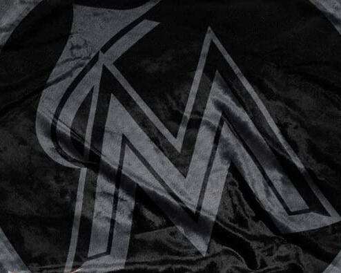 Alt View 2. Northwest - Miami Marlins 50x60 MLB Retro Design Royal Plush Raschel Throw - Multi.