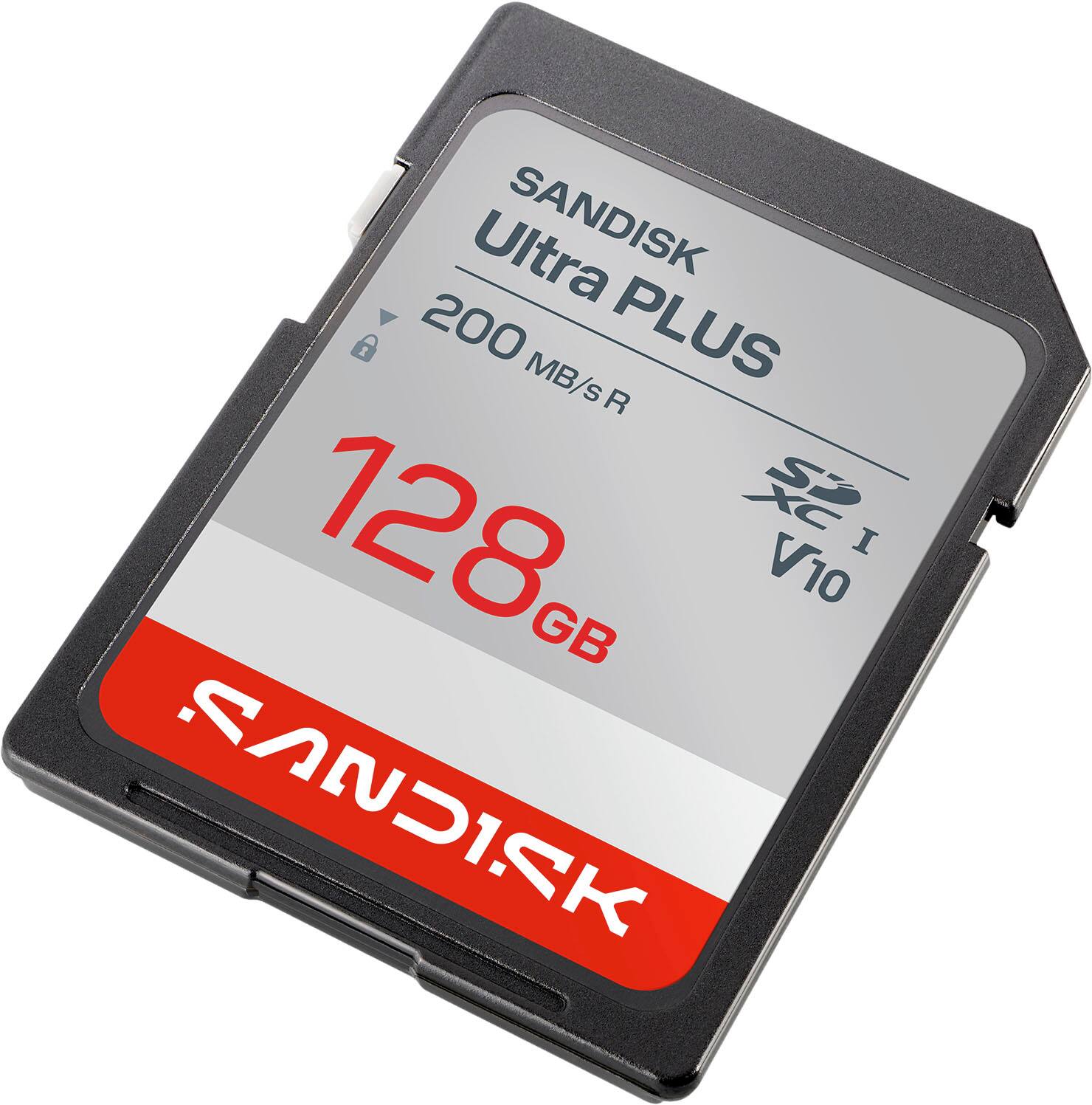 SANDISK  
Ultra PLUS  
200 MB/s R  
128 GB  
SDXC I V10