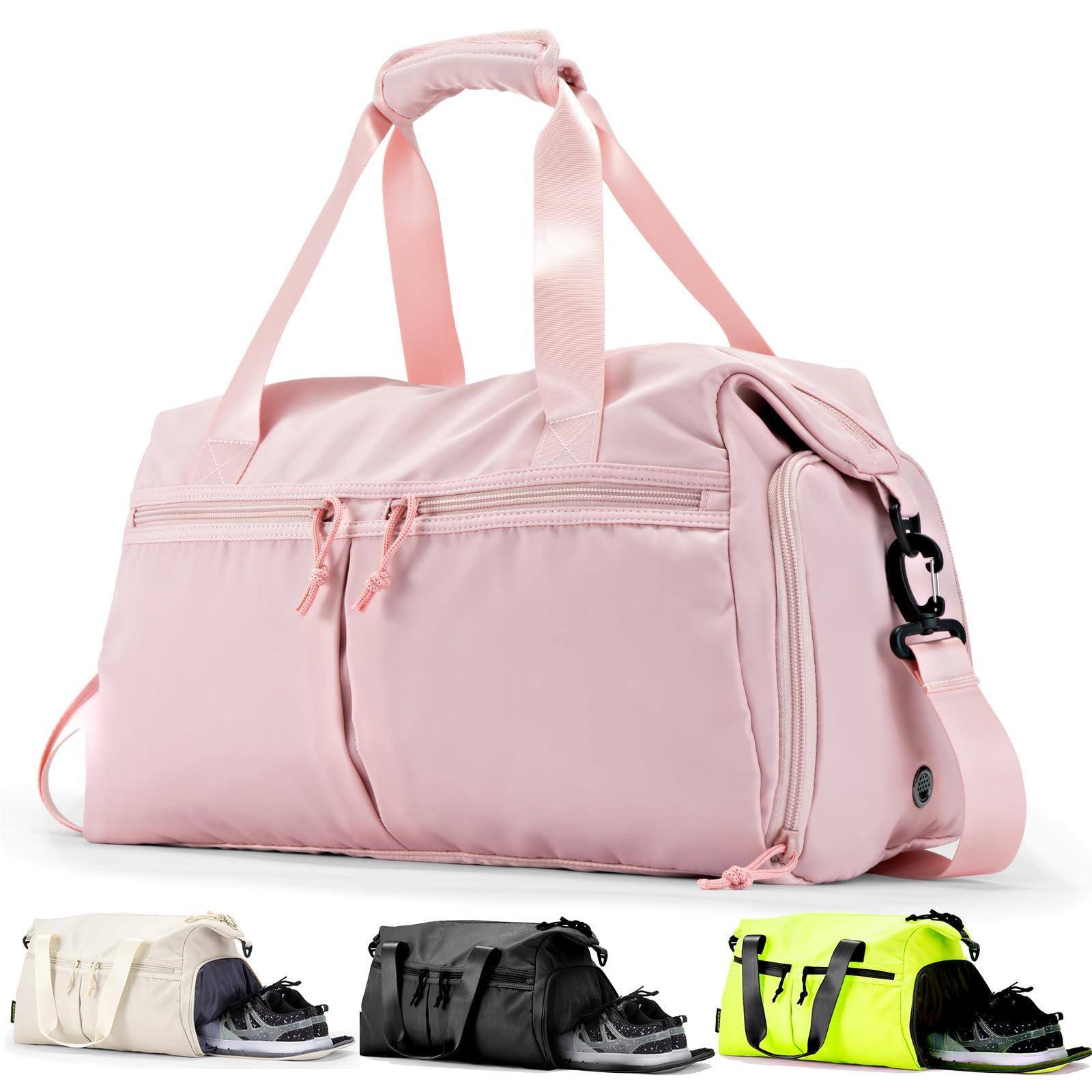 Alt View 6. Fabibe - Weekender Duffel Bag with Shoe Compartment And Wet Pocket-Luggage Everyday Overnight for Men and Women Travel-Carry O... - Black-M.