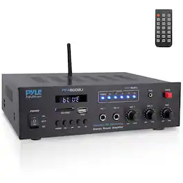 PYLE - Compact Desktop PA Amplifier System - Black