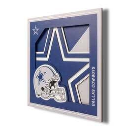 YouTheFan - Dallas Cowboys 12'' x 12'' 3D Logo Wall Art - Multicolor