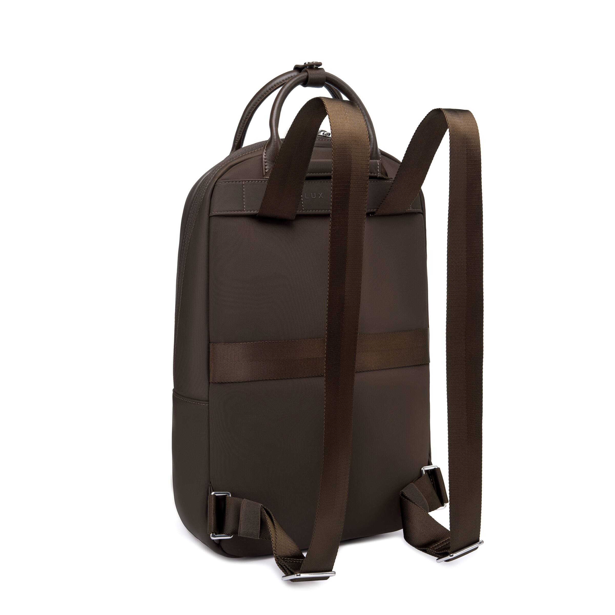 Alt View 9. Lux & Nyx - Lux & Nyx - Origami Slim 16" Laptop Backpack - Convertible Shoulder Bag - Espresso.