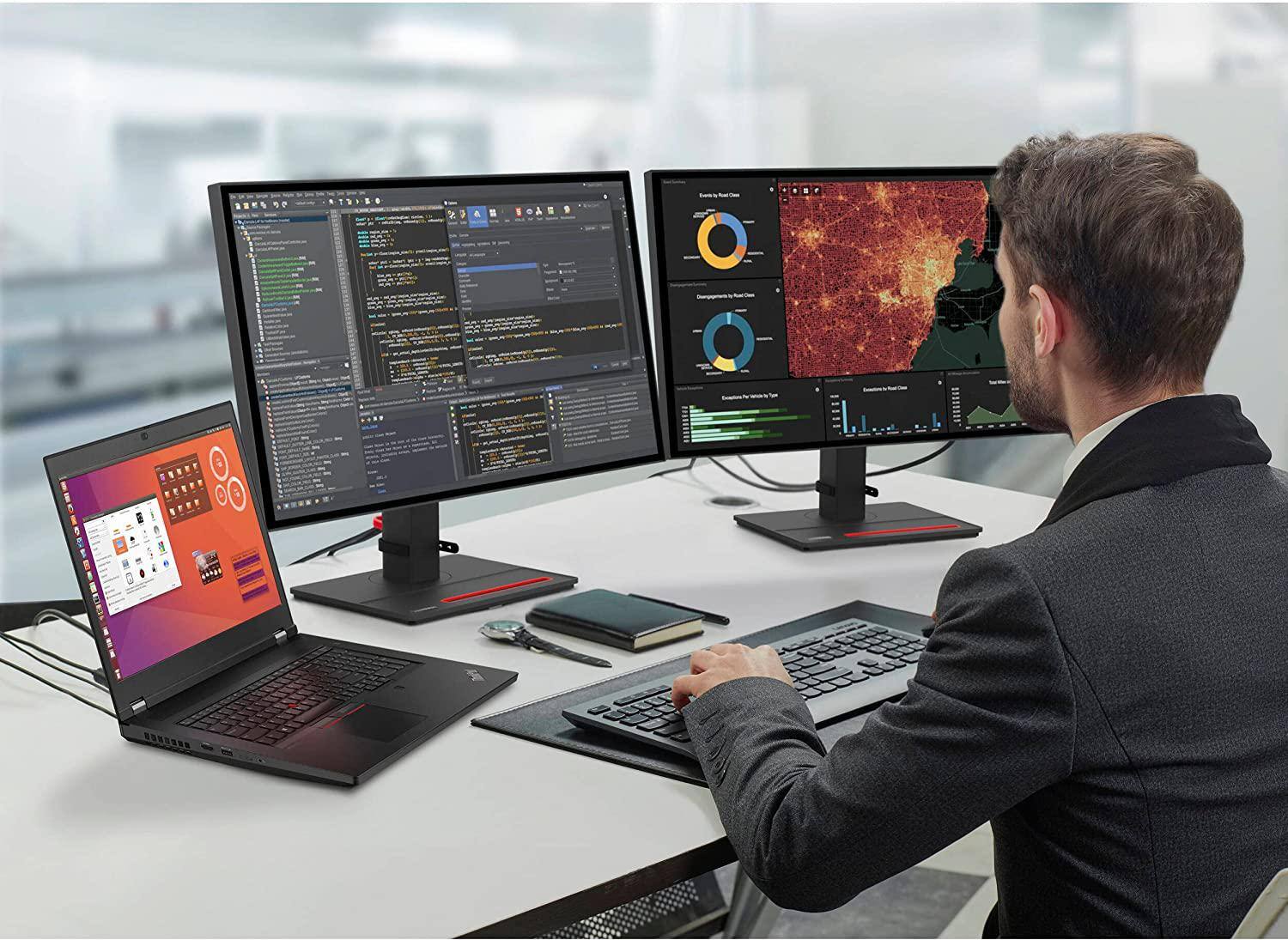 Alt View 8. Lenovo - ThinkPad P17 Gen 2 17.3" 4K UHD Mobile Workstation - Intel Core i7 with NVIDIA RTX A2000 - 64GB RAM - 2TB SSD - Win11Pro - Black.