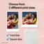 Choose from 2 different print sizes: Card Size and Square Size. *Paper sold separately. Canon a CRARA - UN.