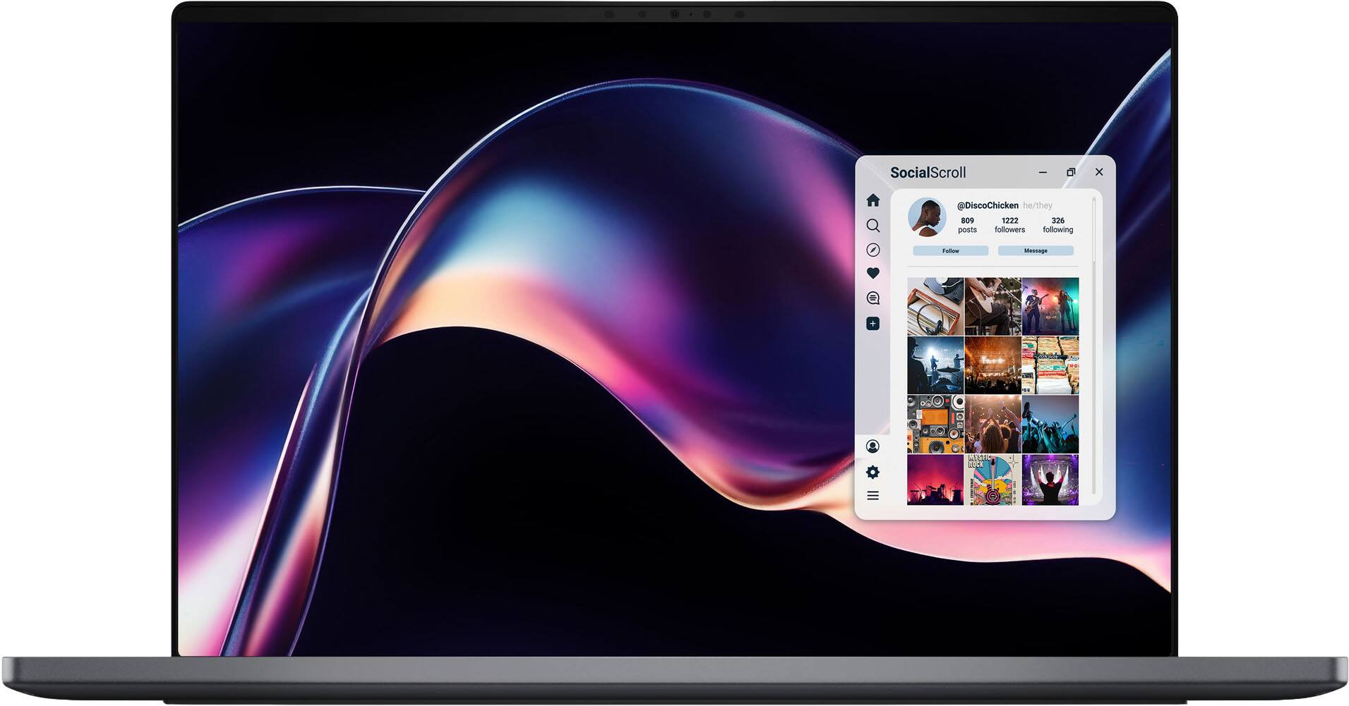 SocialScroll - x @DiscoChicken he/they 809 1222 326 posts followers following Fallow Message L.. . LMS LUCE