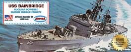 PopMarket - USS Bainbridge (CGN-25) Nuclear Powered Guided Missile Frigate with Trading Card 1:600 Scale Model - COLLECTIBLES - Multicolor
